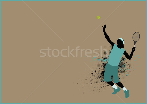 Stockfoto: Tennis · sport · poster · man · ruimte · gezondheid