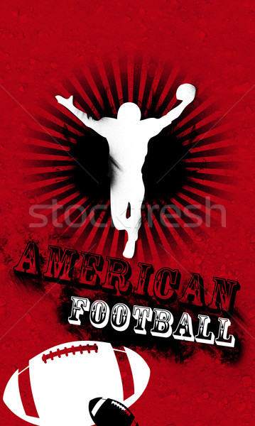 Amerykański piłka nożna grunge przestrzeni plakat internetowych Zdjęcia stock © IstONE_hun