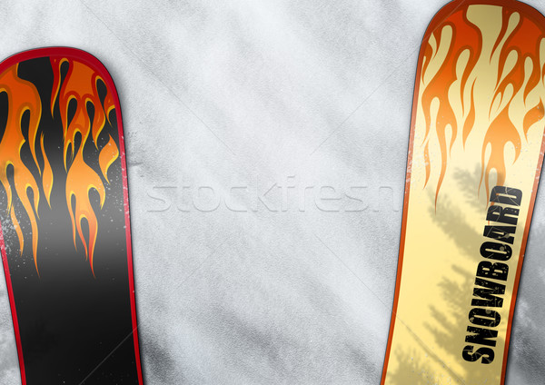 Snowboard śniegu kolor plakat tle górskich Zdjęcia stock © IstONE_hun