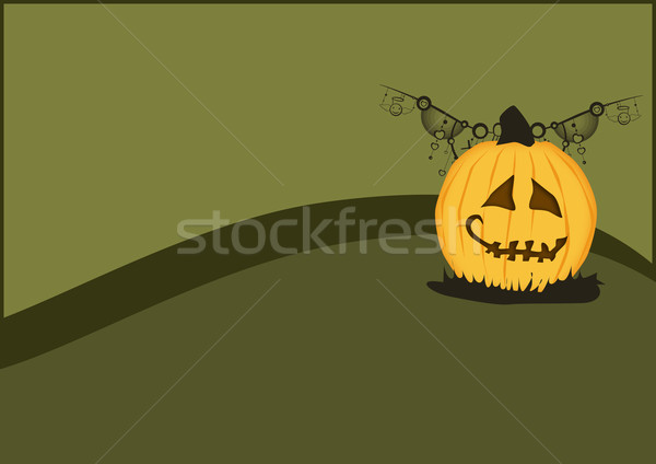 Halloween poster kabak soyut uzay mutlu Stok fotoğraf © IstONE_hun