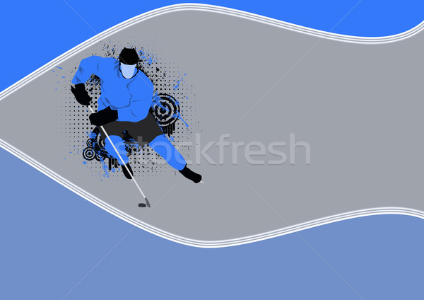 Hockey anunciante jugador hielo espacio deporte Foto stock © IstONE_hun