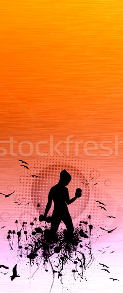 Fitness fille espace affiche web [[stock_photo]] © IstONE_hun