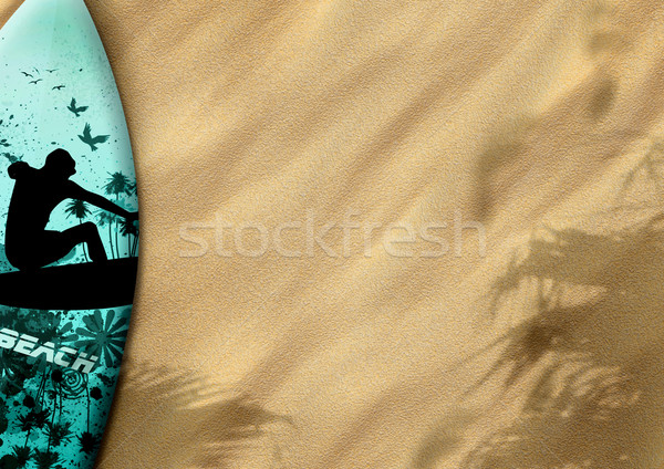 Sable couleur espace plage fleur [[stock_photo]] © IstONE_hun