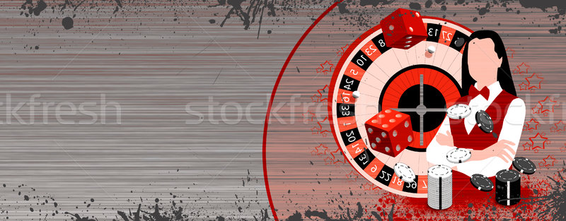 [[stock_photo]]: Roulette · revendeur · fille · résumé · espace · or