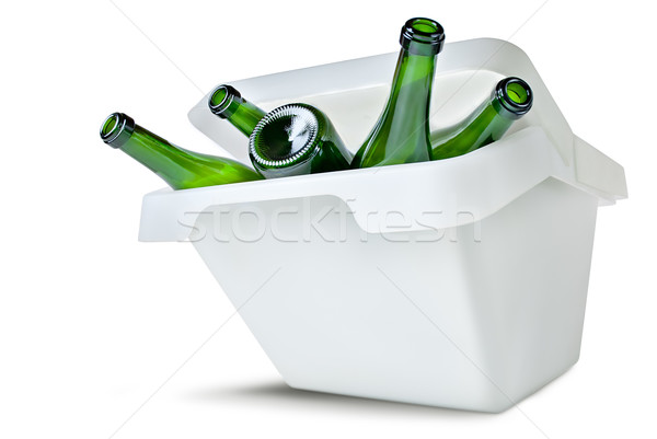 Zdjęcia stock: Recyklingu · szkła · recyklingu · butelek · odizolowany · biały