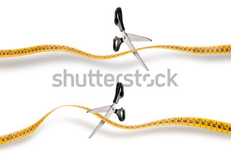 Dieta tijeras cinta métrica blanco salud Foto stock © italianestro
