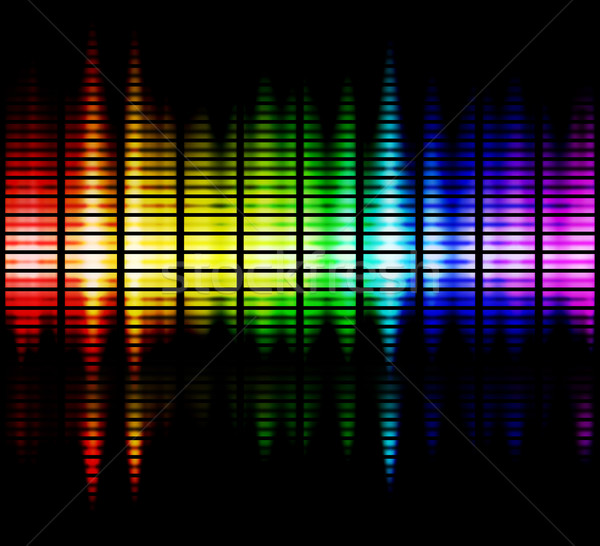 Kolory widmo muzyki streszczenie nauki czarny Zdjęcia stock © italianestro