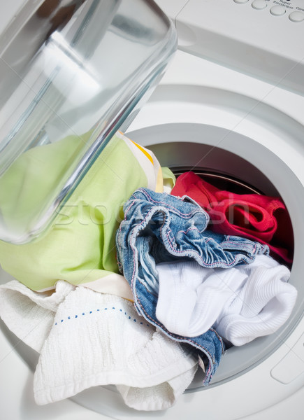 washing machine full of clothes Stock photo © italianestro