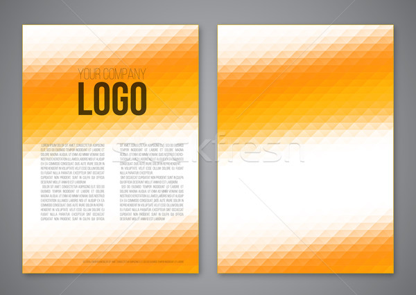 Vorlage abstrakten Vektor orange Design farbenreich Stock foto © iunewind