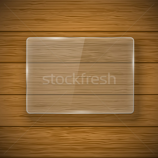 Glass framework and wood texture Stock photo © iunewind