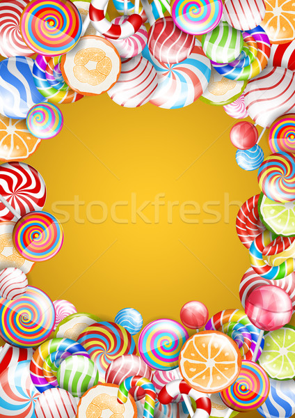 Luminoso colorato frame dolci arancione Foto d'archivio © iunewind