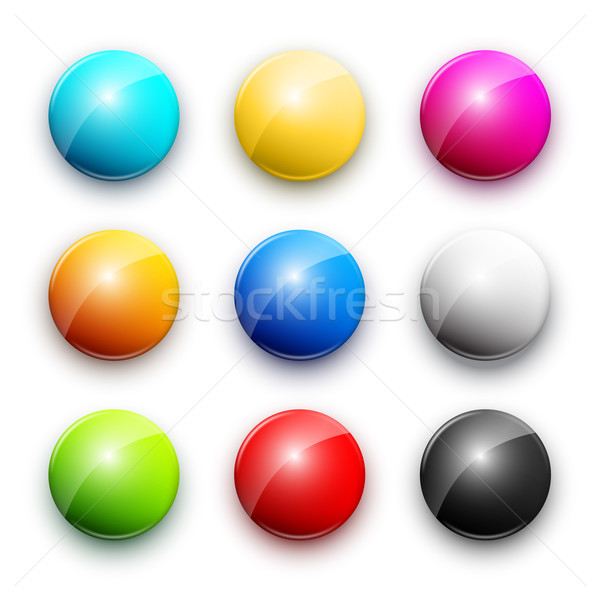 Knop glanzend gekleurd knoppen abstract teken Stockfoto © iunewind