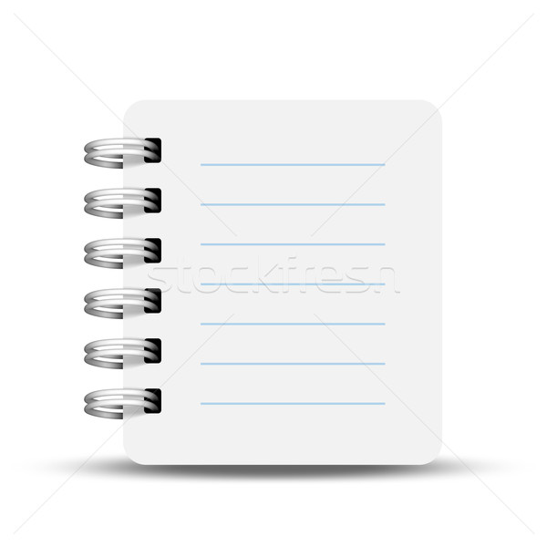 Stockfoto: Papier · spiraal · notebooks · icon · geïsoleerd · witte