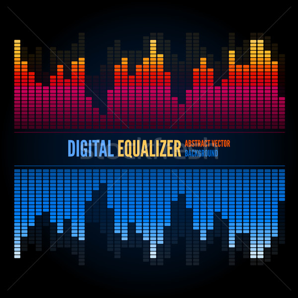 эквалайзер аннотация технологий красочный музыкальный Бар Сток-фото © iunewind