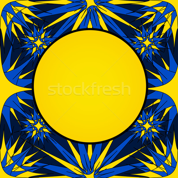 Blau Sterne dekorativ Magie Stil gelb Stock foto © iunewind