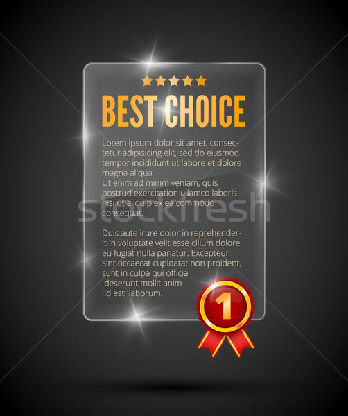 üveg panel szalag piros díj címke Stock fotó © iunewind