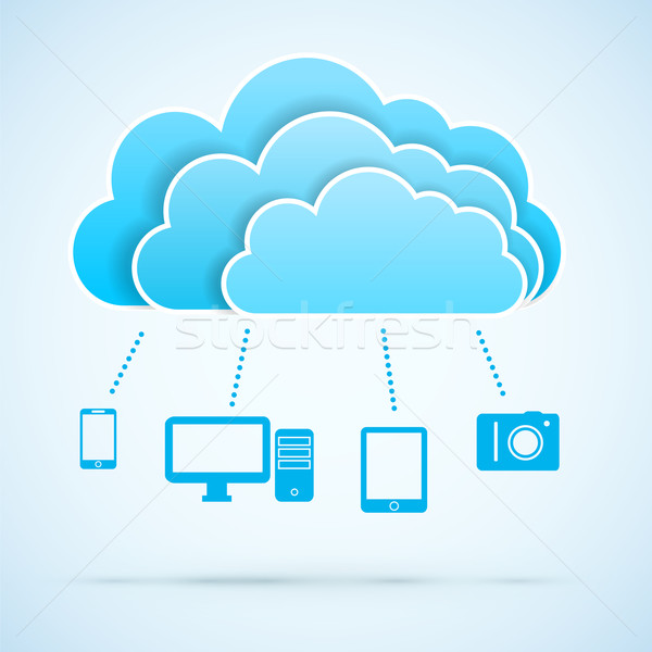 Cloud computing concept Stock photo © iunewind