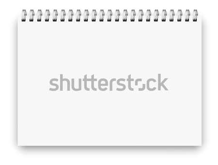 Notebook méret valósághű spirál vektor izolált Stock fotó © iunewind