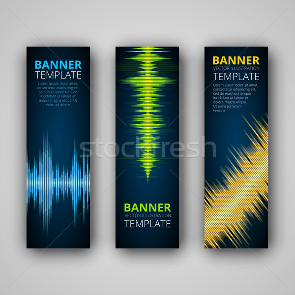 Set modernen Vektor Banner Sound Design Stock foto © iunewind