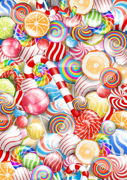 Süßigkeiten Süßigkeiten hellen Geburtstag orange Regenbogen Stock foto © iunewind