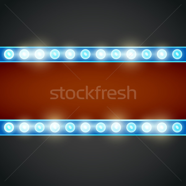 Stock fotó: Keret · lámpa · kék · piros · arany · színes