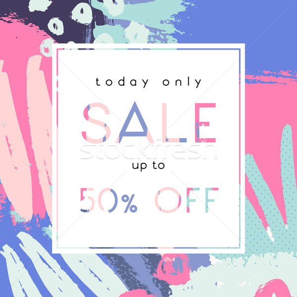 Hand Drawn Sale Poster Design Stock photo © ivaleksa