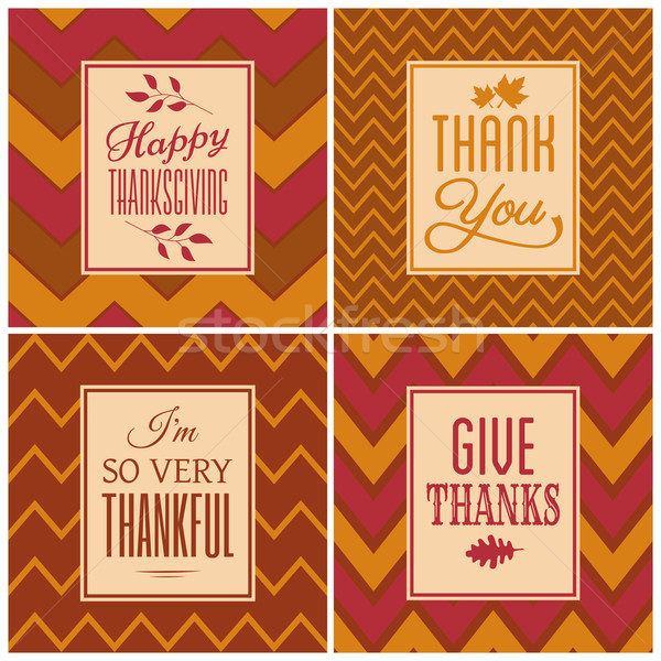 Thanksgiving Cards Collection Stock photo © ivaleksa