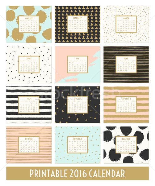 Stock photo: 2016 Calendar Template