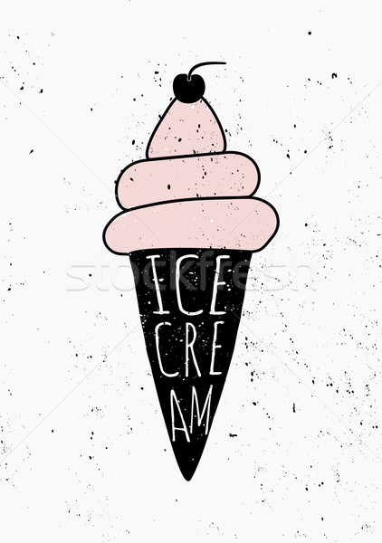 Stock photo: Hand Drawn Ice Cream Poster