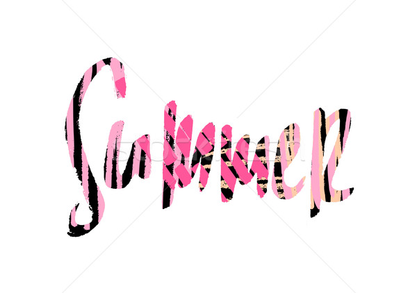 Hand Lettered Design Poster Stock photo © ivaleksa
