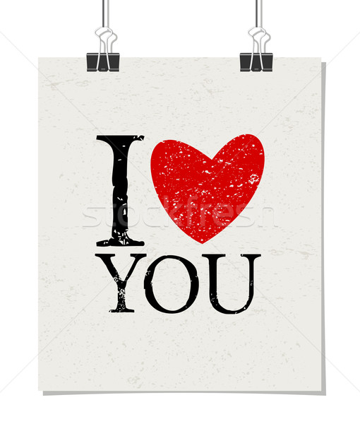 I Love You Poster Stock photo © ivaleksa