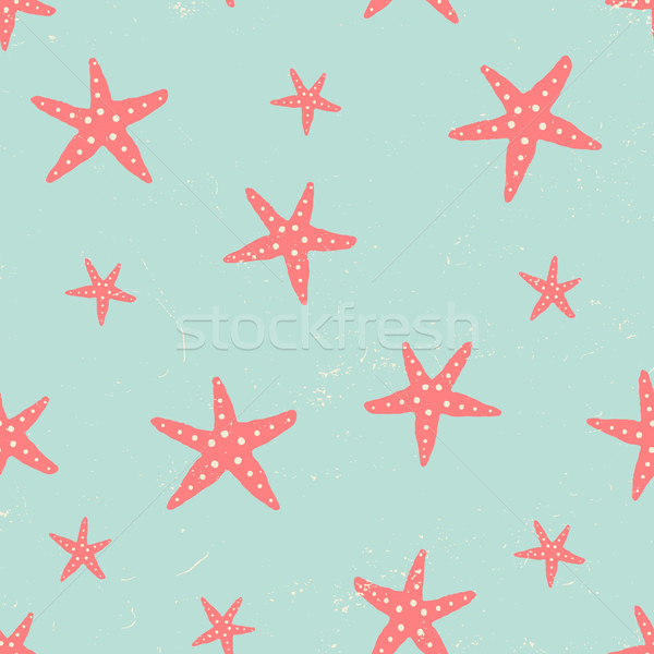 Kézzel rajzolt tengeri csillag végtelen minta végtelenített ismétlés minta Stock fotó © ivaleksa