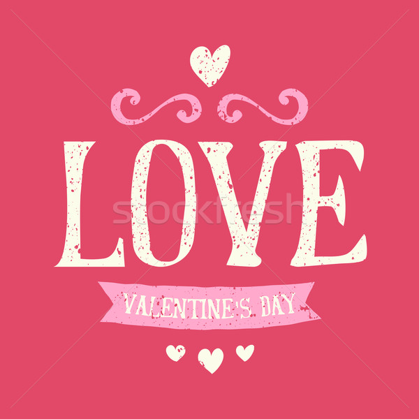 Valentine's Day Typographic Design Card Stock photo © ivaleksa