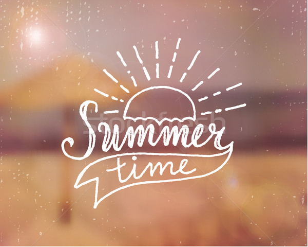 Summer Time Hand Lettered Design Stock photo © ivaleksa