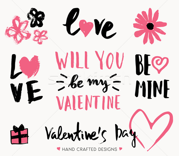 Valentine's Day Typographic Designs Stock photo © ivaleksa