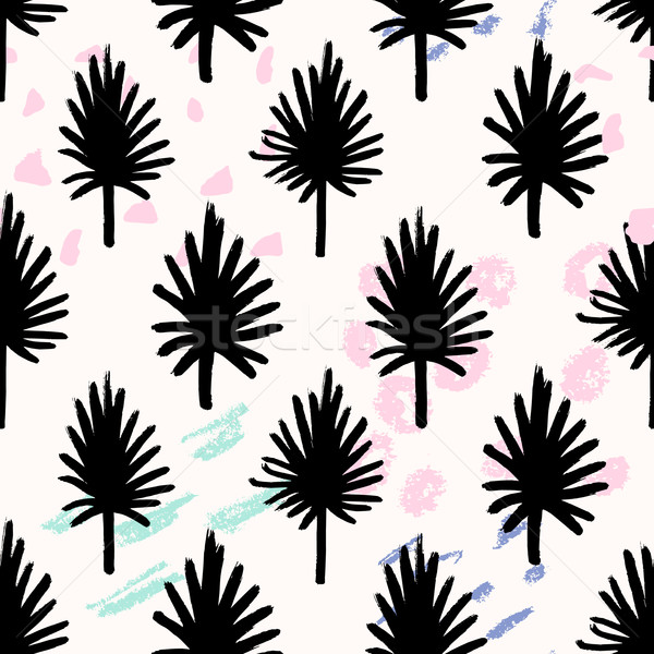 Palm Leaves Seamless Pattern Stock photo © ivaleksa