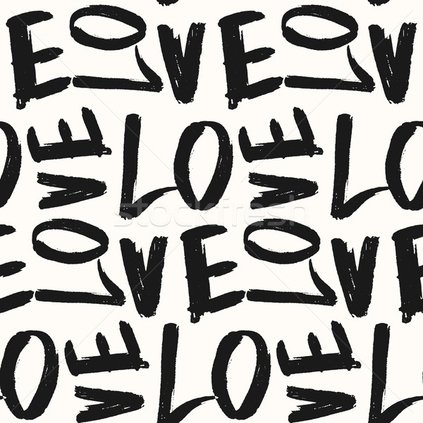 Szeretet végtelen minta tipográfiai stílus végtelenített ismétlés Stock fotó © ivaleksa