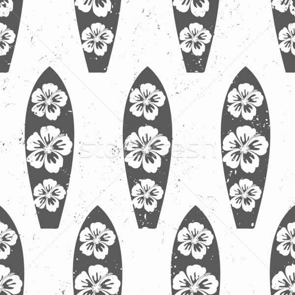 Surf senza soluzione di continuità ripetizione pattern bianco nero Foto d'archivio © ivaleksa