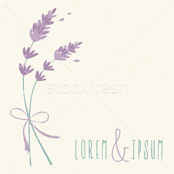 Floral Design Hochzeitseinladung romantischen Lavendel Band Stock foto © ivaleksa