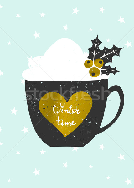 Winter Time Christmas Greeting Card Stock photo © ivaleksa