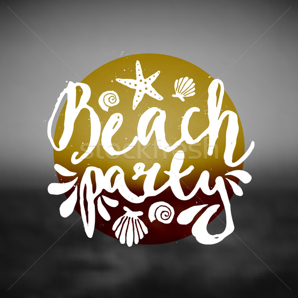 Abstract Typographic Beach Party Design Stock photo © ivaleksa