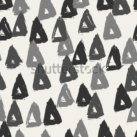 Patrón colección establecer mano pintado triángulo Foto stock © ivaleksa