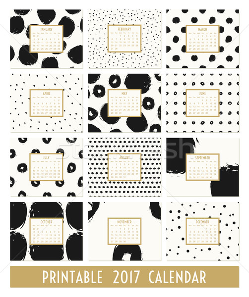 2017 Calendar Template Stock photo © ivaleksa