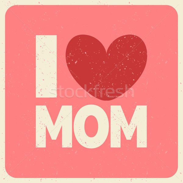 Foto stock: Madres · día · tarjeta · de · felicitación · amor · mamá · perfecto