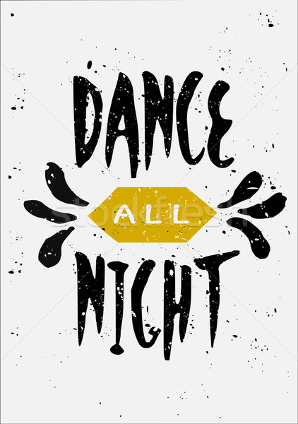 Dance All Night Poster Design Stock photo © ivaleksa