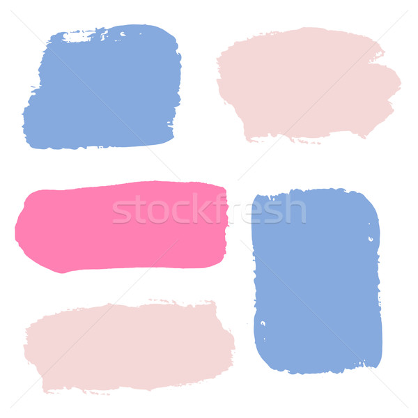 Stock photo: Colorful Brush Strokes Set