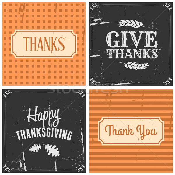 Stock photo: Thanksgiving Cards Collection