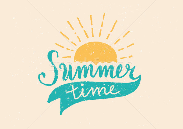 Summer Time Hand Lettered Design Stock photo © ivaleksa