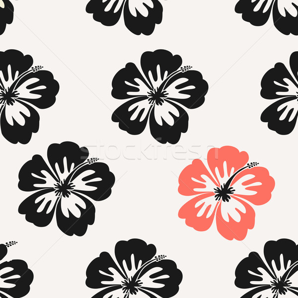 Hibiscus Flowers Seamless Pattern Stock photo © ivaleksa