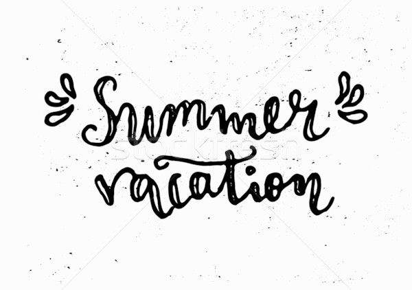 Stock photo: Summer Vacation Hand Lettered Design